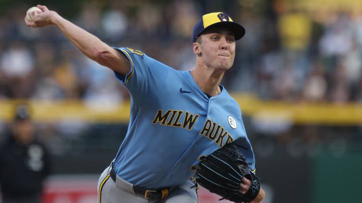 Sep 15, 2026; Pittsburgh, Pennsylvania, USA; Milwaukee Brewers starting pitcher Jacob Misiorowski (32) delivers a pitch against the Pittsburgh Pirates during the first inning at PNC Park. Mandatory Credit: Charles LeClaire-Imagn Images Sep 15, 2026; Pittsburgh, Pennsylvania, USA; Milwaukee Brewers starting pitcher Jacob Misiorowski (32) delivers a pitch against the Pittsburgh Pirates during the first inning at PNC Park. Mandatory Credit: Charles LeClaire-Imagn Images