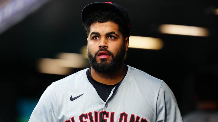May 29, 2024: Cleveland Guardians outfielder Johnathan Rodriguez (30) after the game against the  Colorado Rockies at Coors Field. Credit: Ron Chenoy-USA TODAY Sports