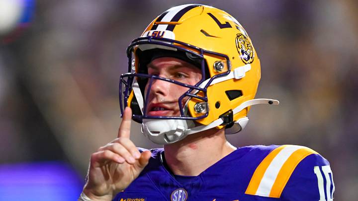 LSU quarterback Sam Leavitt. LSU quarterback Sam Leavitt.