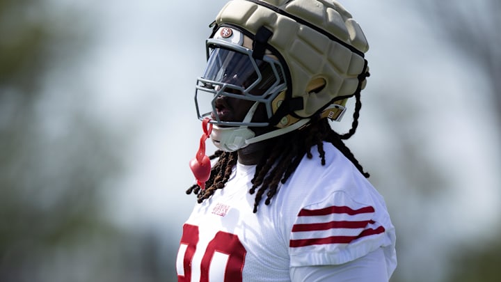 Jul 23, 2025; Santa Clara, CA, USA; San Francisco 49ers defensive tackle CJ West (99) works on blocking drills during the first day of training camp at SAP Performance Facility. Mandatory Credit: D. Ross Cameron-Imagn Images Jul 23, 2025; Santa Clara, CA, USA; San Francisco 49ers defensive tackle CJ West (99) works on blocking drills during the first day of training camp at SAP Performance Facility. Mandatory Credit: D. Ross Cameron-Imagn Images