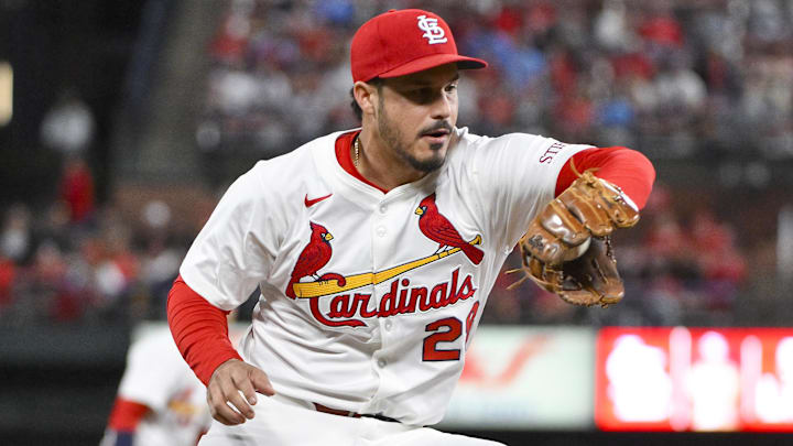 May 6, 2025; St. Louis, Missouri, USA; St. Louis Cardinals third baseman Nolan Arenado (28) fields a ground ball against the Pittsburgh Pirates during the sixth inning at Busch Stadium. Mandatory Credit: Jeff Curry-Imagn Images May 6, 2025; St. Louis, Missouri, USA; St. Louis Cardinals third baseman Nolan Arenado (28) fields a ground ball against the Pittsburgh Pirates during the sixth inning at Busch Stadium. Mandatory Credit: Jeff Curry-Imagn Images