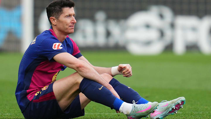 Barcelona's Robert Lewandowski will sit out the Copa del Rey final.