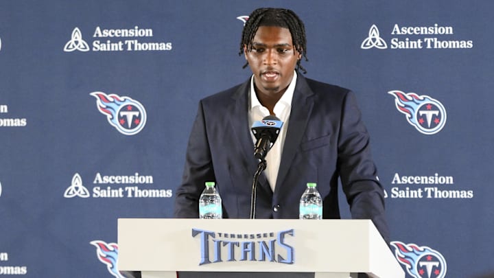 Tennessee Titans first round draft pick Cameron Ward speaks to the media at a press conference. Cam Ward was the number one overall pick in the 2025 NFL Draft. Tennessee Titans first round draft pick Cameron Ward speaks to the media at a press conference. Cam Ward was the number one overall pick in the 2025 NFL Draft.