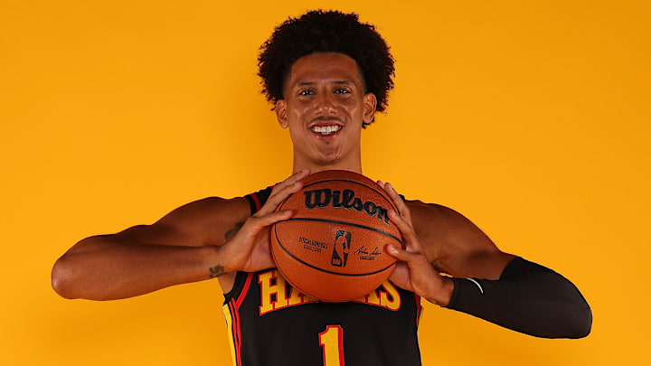 Jalen Johnson #1 of the Atlanta Hawks