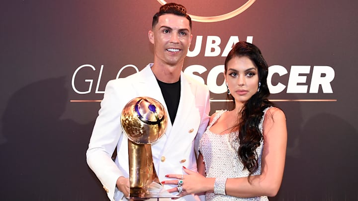 Cristiano Ronaldo, Georgina Rodriguez at Globe Soccer Award. Cristiano Ronaldo, Georgina Rodriguez at Globe Soccer Award.