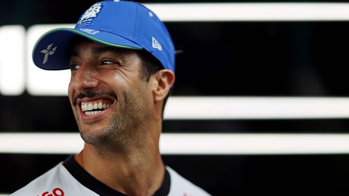 May 5, 2024; Miami Gardens, Florida, USA; RB driver Daniel Ricciardo (3) walks in the paddock before