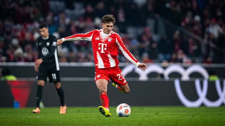 Tom Bischof excelled in midfield for Bayern Munich against Wolfsburg. Tom Bischof excelled in midfield for Bayern Munich against Wolfsburg.