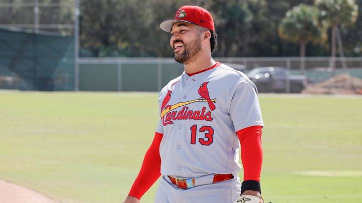 Feb 16, 2026; Jupiter, FL, USA; St. Louis Cardinals catcher Leonardo Bernal (13) during spring training workouts at Roger Dean Stadium. Mandatory Credit: Reinhold Matay-Imagn Images Feb 16, 2026; Jupiter, FL, USA; St. Louis Cardinals catcher Leonardo Bernal (13) during spring training workouts at Roger Dean Stadium. Mandatory Credit: Reinhold Matay-Imagn Images