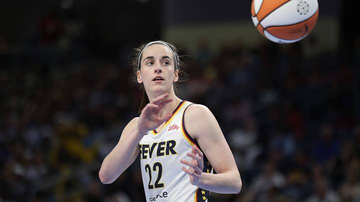Caitlin Clark in action during the August 23 game between the Chicago Sky and Indiana Fever.