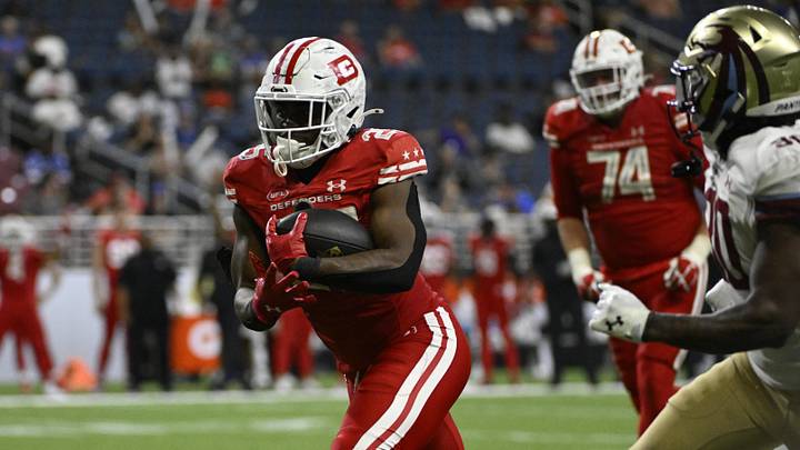 DC Defenders running back Deon Jackson. DC Defenders running back Deon Jackson.