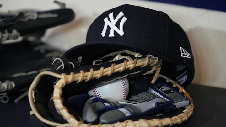 May 8, 2026; Milwaukee, Wisconsin, USA; General view of a New York Yankees hat and glove prior to the game against the Milwaukee Brewers at American Family Field. Mandatory Credit: Jeff Hanisch-Imagn Images May 8, 2026; Milwaukee, Wisconsin, USA; General view of a New York Yankees hat and glove prior to the game against the Milwaukee Brewers at American Family Field. Mandatory Credit: Jeff Hanisch-Imagn Images
