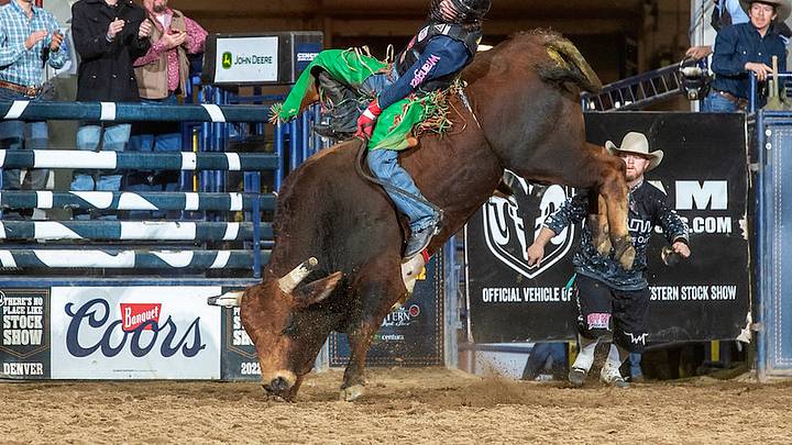 Bull riding action at NWSS Bull riding action at NWSS