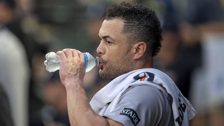 New York Yankees slugger Giancarlo Stanton wasn't in the lineup Sunday, but was used as a pinch-hitter New York Yankees slugger Giancarlo Stanton wasn't in the lineup Sunday, but was used as a pinch-hitter