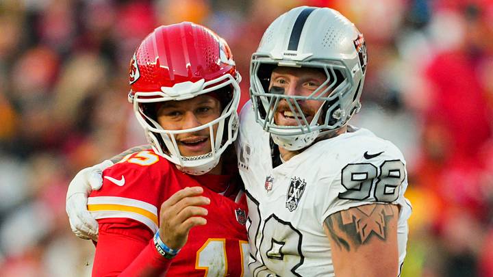 Kansas City Chiefs QB Patrick Mahomes and Las Vegas Raiders DE Maxx Crosby