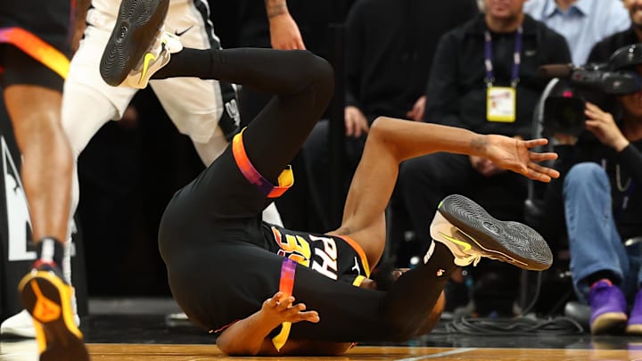 Durant sprained his ankle in the Suns win over the Spurs on Tuesday.