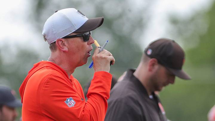 Cleveland Browns head coach Todd Monken calls plays during the second day of the team’s mandatory minicamp at CrossCountry Mortgage Campus, June 10, 2026, in Berea, Ohio. Cleveland Browns head coach Todd Monken calls plays during the second day of the team’s mandatory minicamp at CrossCountry Mortgage Campus, June 10, 2026, in Berea, Ohio.