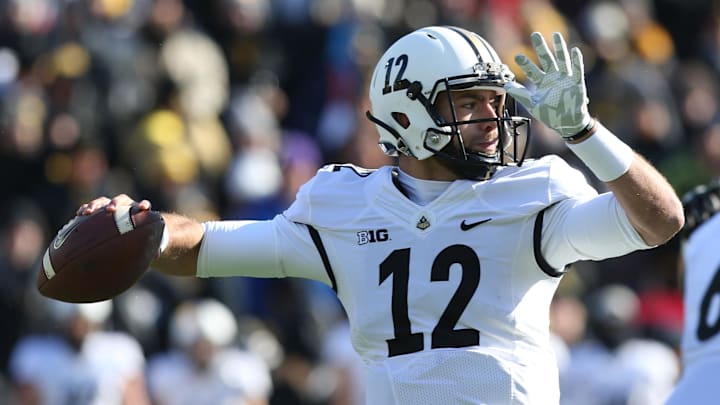 Purdue Boilermakers quarterback Austin Appleby (12) 