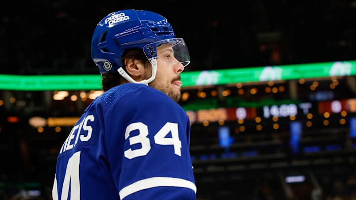 Auston Matthews #34 of the Toronto Maple Leafs