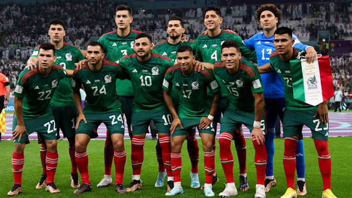 El once titular que presentó la selección mexicana ante Arabia Saudita en el Mundial de Qatar 2022. El once titular que presentó la selección mexicana ante Arabia Saudita en el Mundial de Qatar 2022.