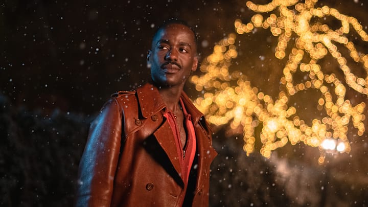 The Doctor ((Ncuti Gatwa) in the Doctor Who Christmas Special 2023.