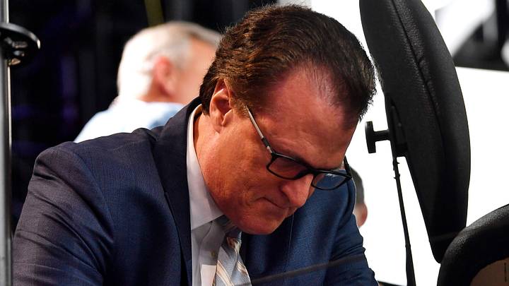 Mel Kiper signs a helmet before the first round of the NFL Draft Thursday, April 25, 2019, in Nashville, Tenn.
Gw59961 Mel Kiper signs a helmet before the first round of the NFL Draft Thursday, April 25, 2019, in Nashville, Tenn.
Gw59961