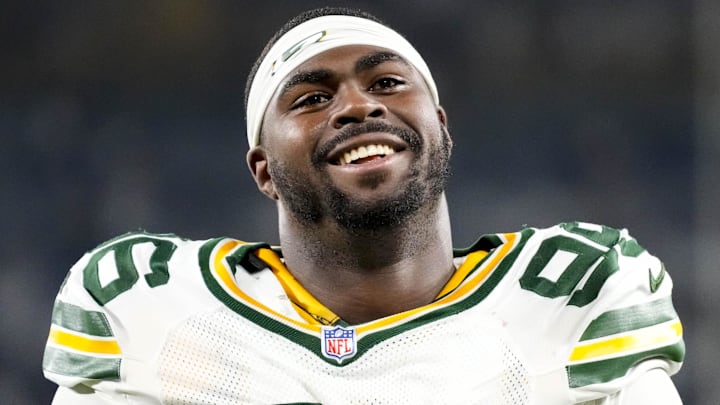 Sep 11, 2025; Green Bay, Wisconsin, USA; Green Bay Packers defensive lineman Colby Wooden (96) during the game against the Washington Commanders at Lambeau Field. Mandatory Credit: Jeff Hanisch-Imagn Images Sep 11, 2025; Green Bay, Wisconsin, USA; Green Bay Packers defensive lineman Colby Wooden (96) during the game against the Washington Commanders at Lambeau Field. Mandatory Credit: Jeff Hanisch-Imagn Images