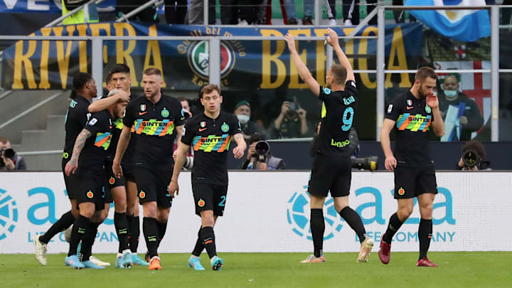 Esultanza nerazzurra