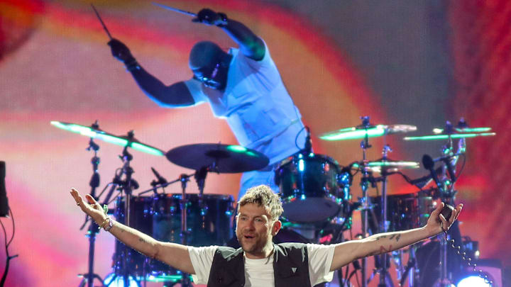 Gorillaz perform on the Coachella Stage Gorillaz perform on the Coachella Stage