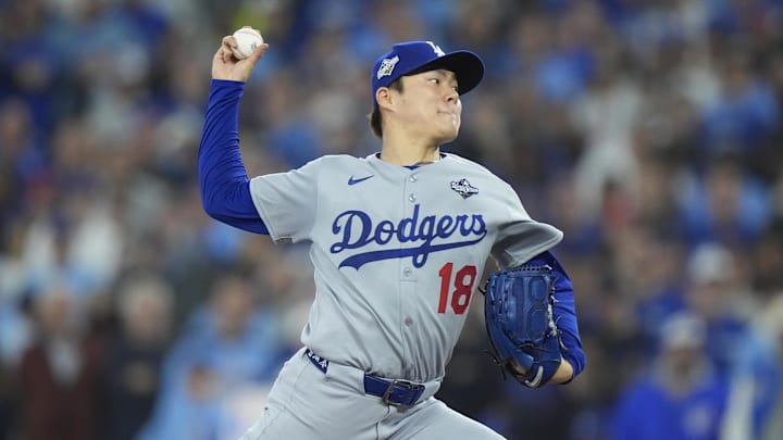 Yoshinobu Yamamoto is coming off a remarkable playoff run for the champion Dodgers.