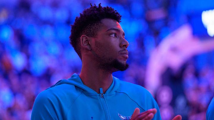 Apr 5, 2026; Minneapolis, Minnesota, USA; Charlotte Hornets forward Brandon Miller (24) during the pregame entertainment before the game against the Minnesota Timberwolves at Target Center. Mandatory Credit: Matt Blewett-Imagn Images Apr 5, 2026; Minneapolis, Minnesota, USA; Charlotte Hornets forward Brandon Miller (24) during the pregame entertainment before the game against the Minnesota Timberwolves at Target Center. Mandatory Credit: Matt Blewett-Imagn Images