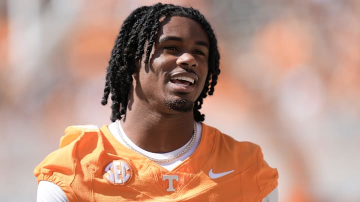 Tennessee defensive back Jermod McCoy (3) before a college football game between Tennessee and UAB at Neyland Stadium in Knoxville, Tenn., on Sept. 20, 2025.