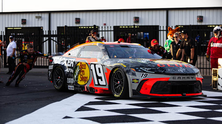 NASCAR Cup Series Driver Chase Briscoe celebrates winning the Great American Getaway 400 at Pocono Raceway on June 22, 2025. NASCAR Cup Series Driver Chase Briscoe celebrates winning the Great American Getaway 400 at Pocono Raceway on June 22, 2025.
