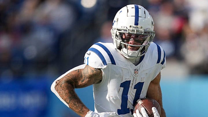 Indianapolis Colts wide receiver Michael Pittman Jr. (11) runs the ball Sunday, Dec. 3, 2023, during