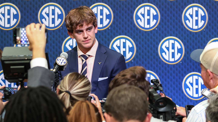 Texas quarterback Arch Manning was left off the preseason Manning Award watch list.