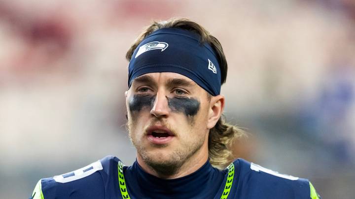 Seattle Seahawks wide receiver Jake Bobo watches the action