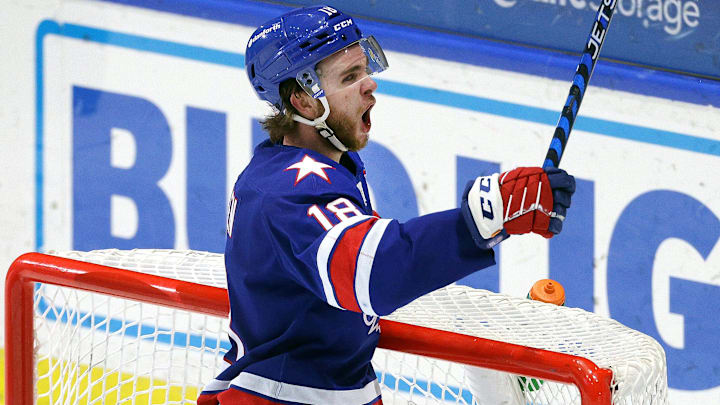 Buffalo Sabres prospect Isak Rosen while playing for the AHL's Rochester Americans