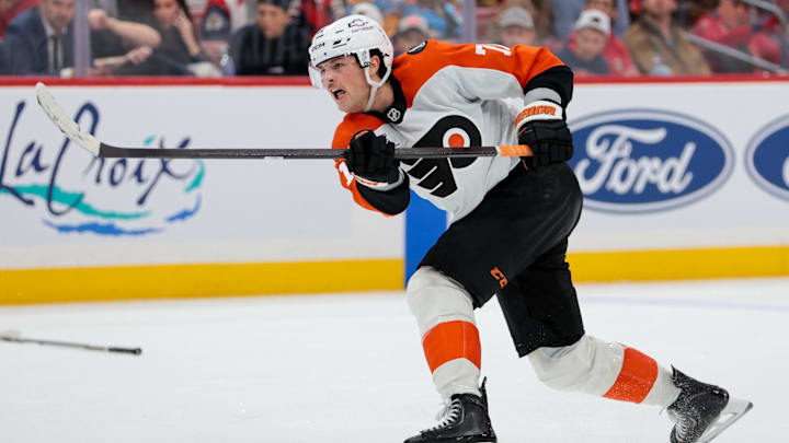 Tyson Foerster has 12 shots on goal in four games since returning from injury.