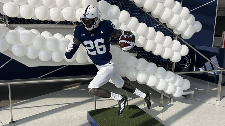 A new Penn State football uniform is introduced with adidas gear. A new Penn State football uniform is introduced with adidas gear.