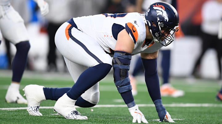CINCINNATI, OH - DECEMBER 28: Denver Broncos Defensive Lineman Zach Allen (99) lines up for a play during the NFL, American Football Herren, USA football game between the Denver Broncos and the Cincinnati Bengals on December 28, 2024, at Paycor Stadium in Cincinnati, Ohio. CINCINNATI, OH - DECEMBER 28: Denver Broncos Defensive Lineman Zach Allen (99) lines up for a play during the NFL, American Football Herren, USA football game between the Denver Broncos and the Cincinnati Bengals on December 28, 2024, at Paycor Stadium in Cincinnati, Ohio.