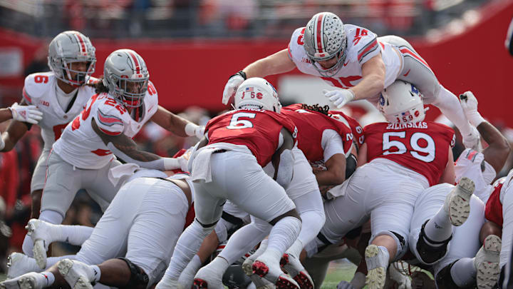 Nov 4, 2023; Piscataway, New Jersey, USA; Rutgers Scarlet Knights running back Kyle Monangai (5)