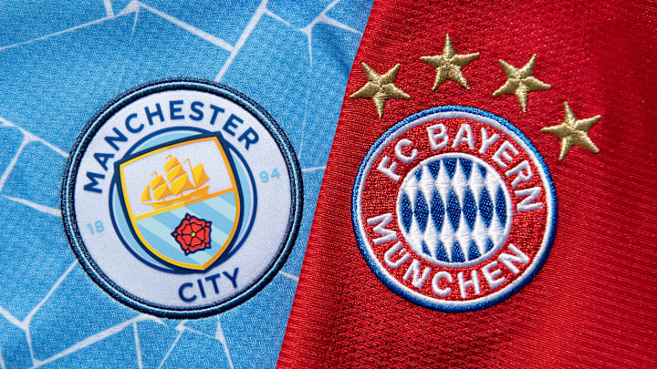 The Manchester City and FC Bayern Munich Club Badges
