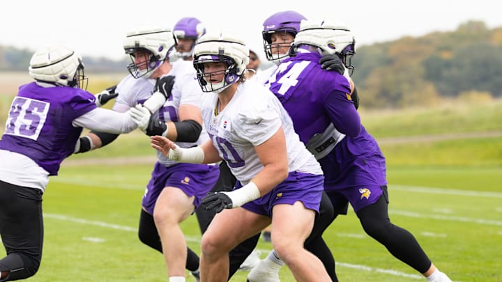 Vikings offensive lineman Joe Huber is set to make his NFL debut on Sunday in London. Vikings offensive lineman Joe Huber is set to make his NFL debut on Sunday in London.