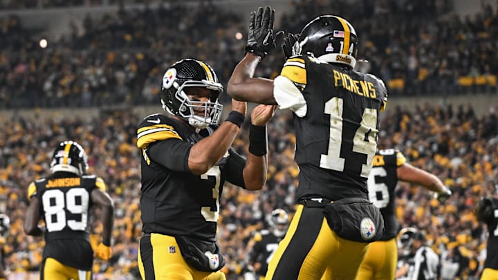Pittsburgh Steelers WR George Pickens, QB Russell Wilson