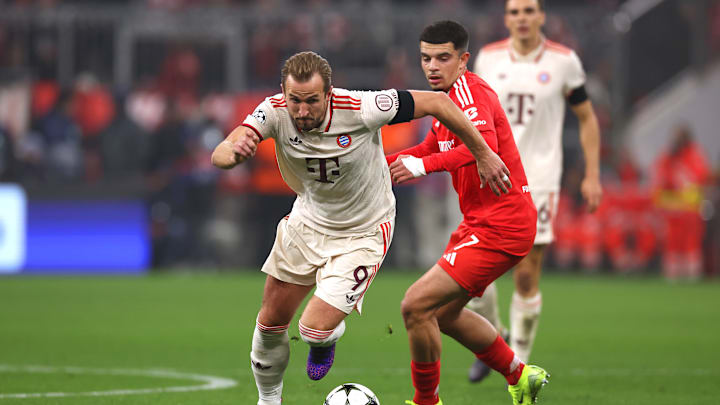 Harry Kane in action for Bayern Munich against Benfica on matchday four of the Champions League.