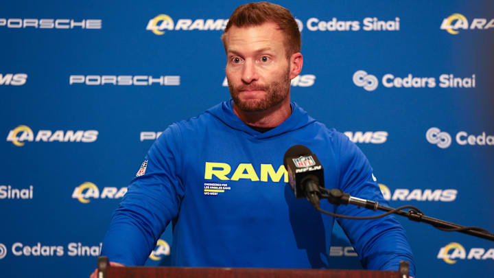 Sean McVay was not pleased after the Seahawks’ controversial two-point conversion attempt was overturned in Week 16. Sean McVay was not pleased after the Seahawks’ controversial two-point conversion attempt was overturned in Week 16.