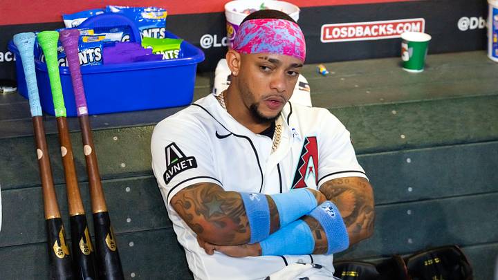 Jun 21, 2026; Phoenix, Arizona, USA; Arizona Diamondbacks second baseman Ketel Marte against the Minnesota Twins at Chase Field. Mandatory Credit: Mark J. Rebilas-Imagn Images