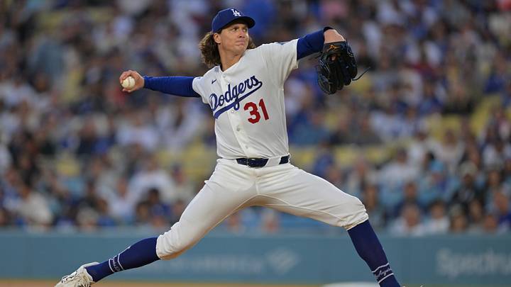 Apr 10, 2026; Los Angeles, California, USA; Los Angeles Dodgers pitcher Tyler Glasnow (31) throws to the plate during the first inning against the Texas Rangers at Dodger Stadium. Mandatory Credit: Jayne Kamin-Oncea-Imagn Images Apr 10, 2026; Los Angeles, California, USA; Los Angeles Dodgers pitcher Tyler Glasnow (31) throws to the plate during the first inning against the Texas Rangers at Dodger Stadium. Mandatory Credit: Jayne Kamin-Oncea-Imagn Images