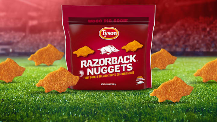Tyson Foods Launch New Razorback Nuggets Today. Image Credit to Tyson. 