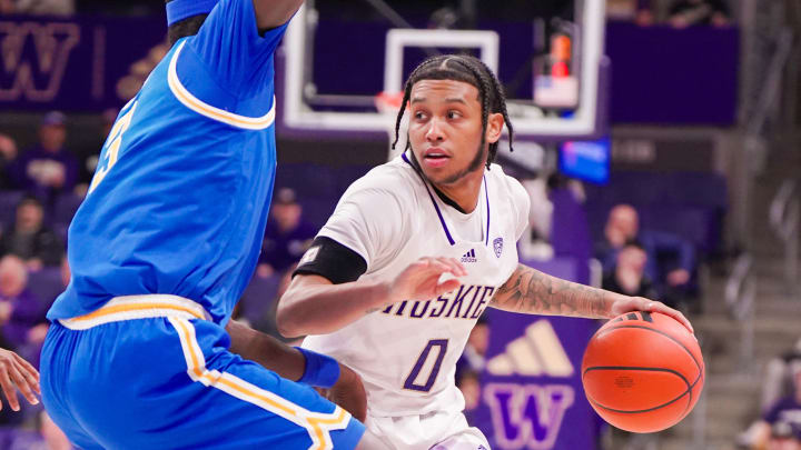 Koren Johnson looks for an opening against UCLA.