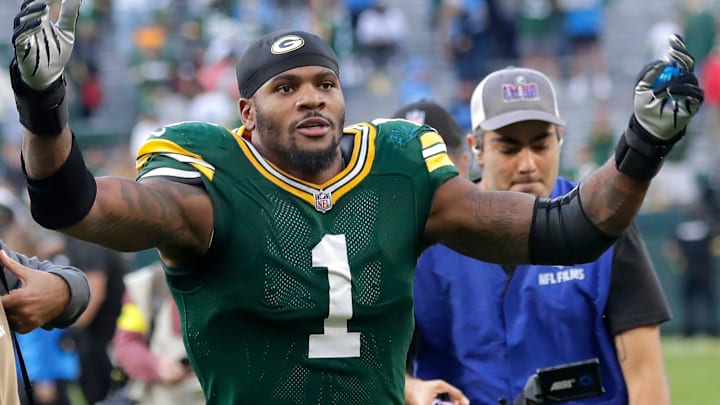 Green Bay Packers defensive end Micah Parsons against the Detroit Lions at Lambeau Field 